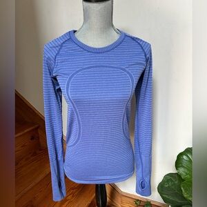 lululemon athletica Perforated Seamless Long Sleeve Top - Periwinkle